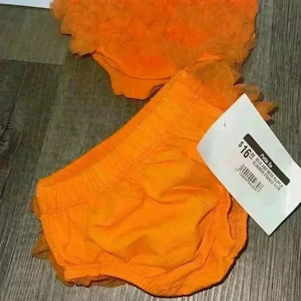 MILA & ROSE RUFFLE BLOOMER ORANGE 0/3 MONTHS